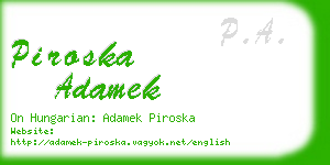 piroska adamek business card